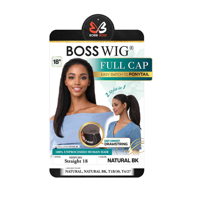 Bobbi Boss Boss Wig Human Hair Wig Full Cap - MHFC001 Straight 18 - Image 3