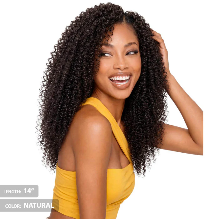 Bobbi Boss Bundle Seamless 100% Unprocessed Human Hair Feather Crochet Braids - ISLAND WATER 10/14/18" - Image 3