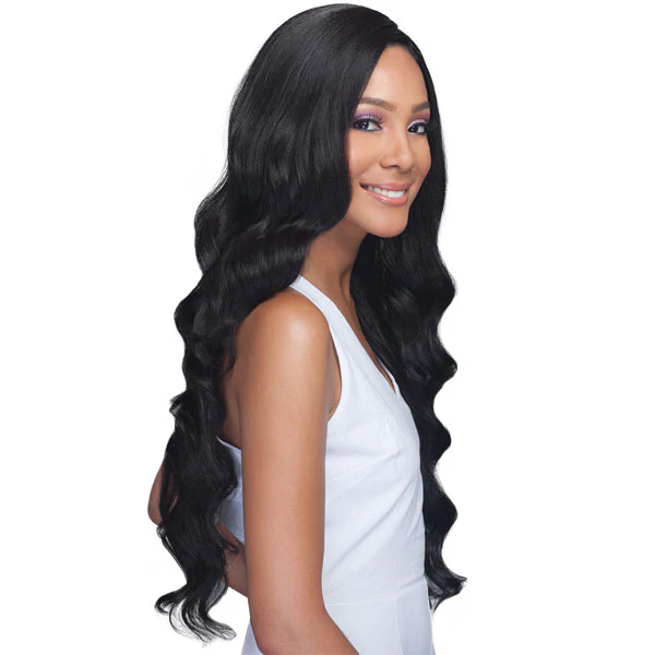Bobbi Boss Human Hair Blend 4x4 Swiss Lace Front Wig MBLF150 PEKELA - Image 2