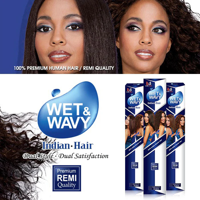 Bobbi Boss Indian Wet & Wavy Human Hair Weave - HONEY CURL 10/12/14" - Image 2