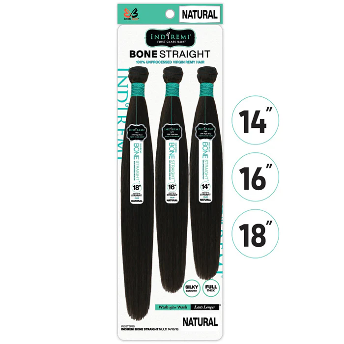 Bobbi Boss Indiremi 100% Unprocessed Virgin Remy Hair Weave - BONE STRAIGHT MULTI - Image 4
