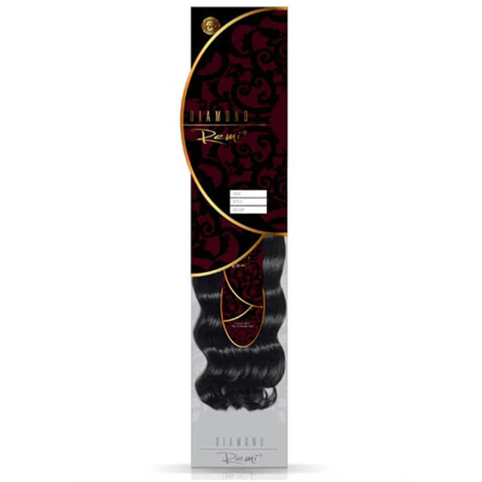 Diamond Remi 100% Human Hair Weave - BEACH WAVE 16/18"(Machine-Tied)