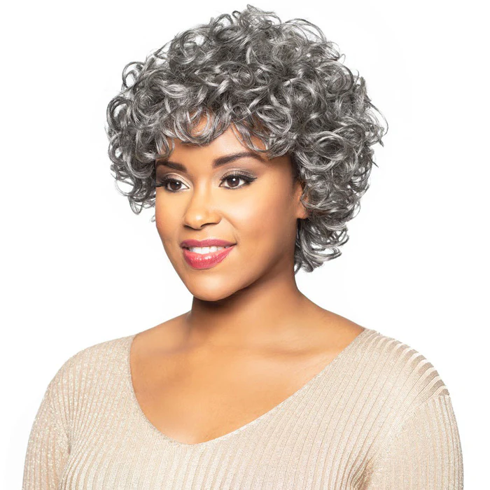 Foxy Silver Human Hair Full Wig - GERTRUDE
