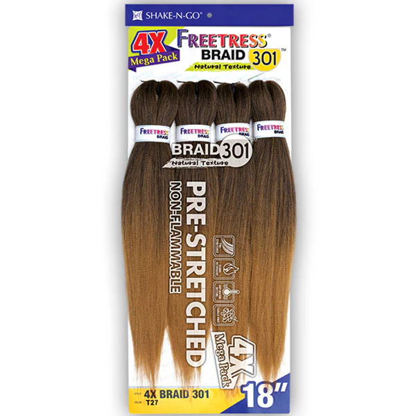 Freetress Braid Pre-Stretched Mega Pack Crochet Braids - 4X BRAID 301 18" - Image 3
