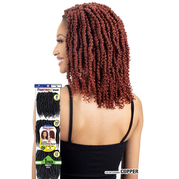 Freetress Pre-Looped Crochet Braids 1 Pack - 3X LARGE PASSION TWIST 9"10"11" - Image 2