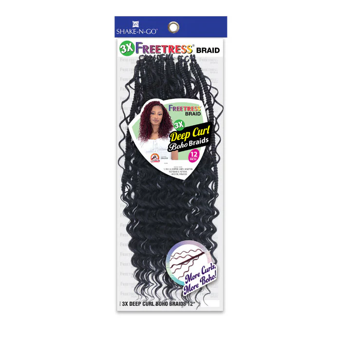 Freetress Pre-Looped Crochet Braids - 3X DEEP CURL BOHO BRAIDS 12" - Image 3