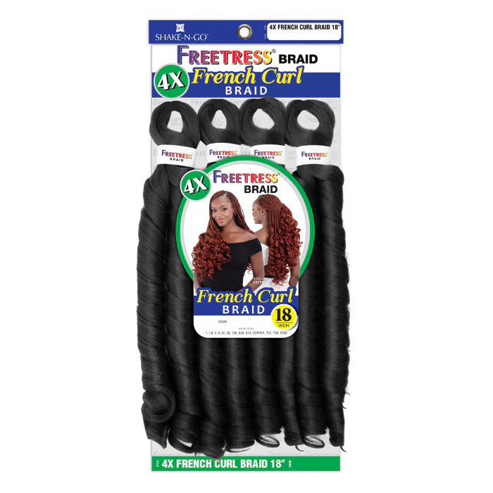 Freetress Pre-Stretched Crochet Braid - 4X FRENCH CURL BRAID 18" - Image 4
