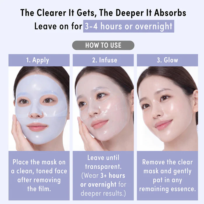 Ivy Beauty Kiss New York Glass Glow PDRN Overnight Hydrogel Mask - Image 4