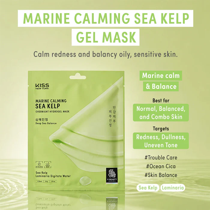 Ivy Beauty Kiss New York Marine Calming Sea Kelp Overnight Hydrogel Mask - Image 2