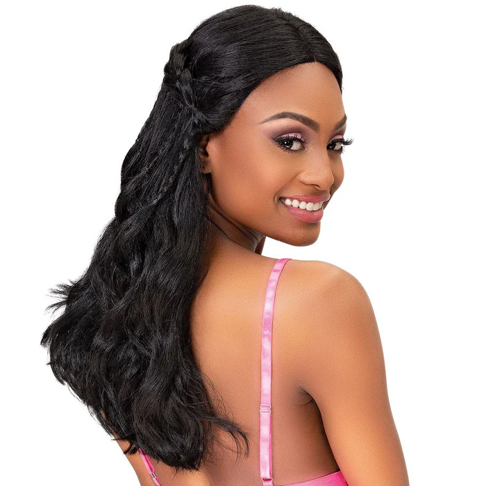 Janet Collection Braided Extended Part Swiss Lace Wig - LANA - Image 2