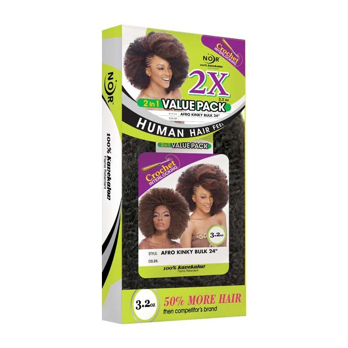 Janet Collection Noir 2 in 1 Value Pack Braid - AFRO KINKY BULK 24" - Image 8