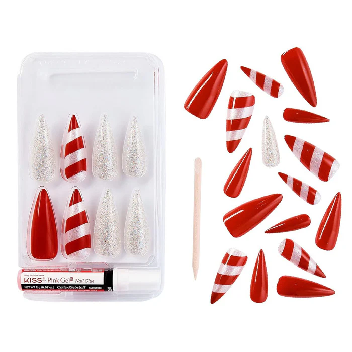 Kiss GoldFinger Snow Queen Limited Edition 24 Nails - Be Jolly - Image 2