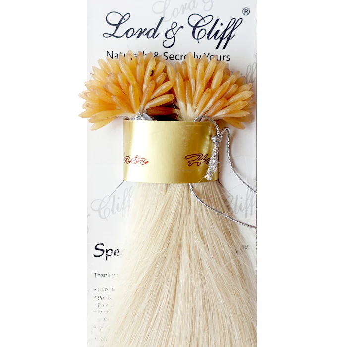 Lord & Cliff Glue Tip 100% Remy Human Hair Extension Weave - CRYSTAL FUSION STRAIGHT 12/16/20" [No Return, No Exchange] - Image 3