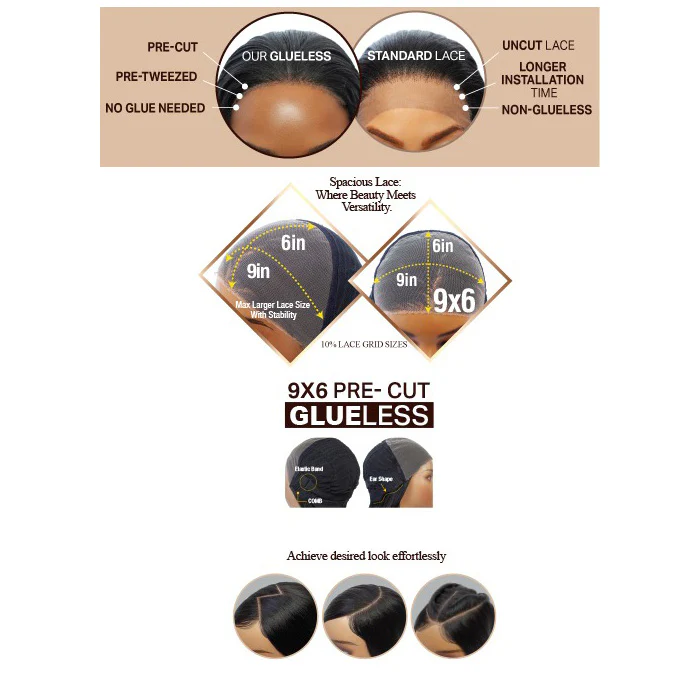 Mane Concept Brown Sugar Skinbond Lace Glueless 9x6" Pre-Plucked HD Lace Front Wig - BSSB201 - Image 4