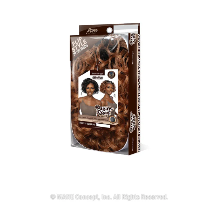 Mane Concept Brown Sugar Sugar Coat Human Hair Style Mix Glueless Half Wig - SUGAR 10 - Image 5