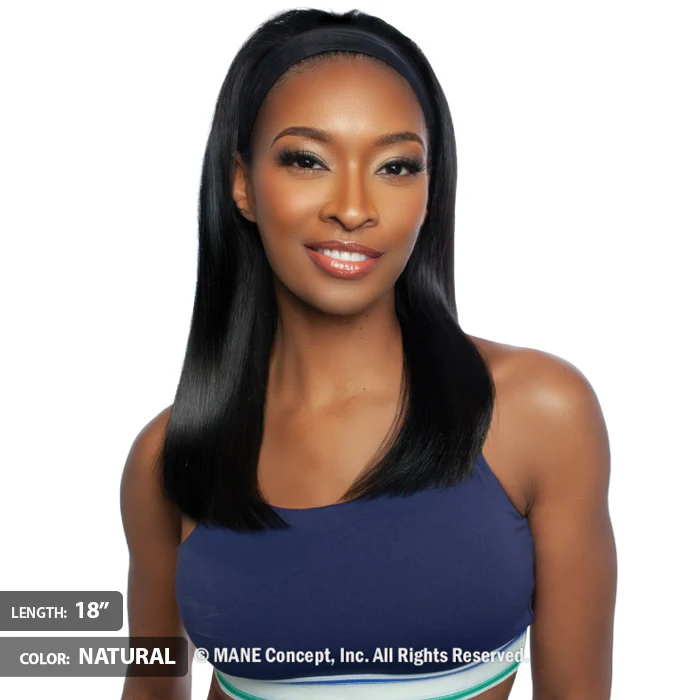 Mane Concept Trill Glueless 100% Unprocessed Virgin Remy Hair Headband Wig - TRHB201/202 STRAIGHT 14/18" - Image 2