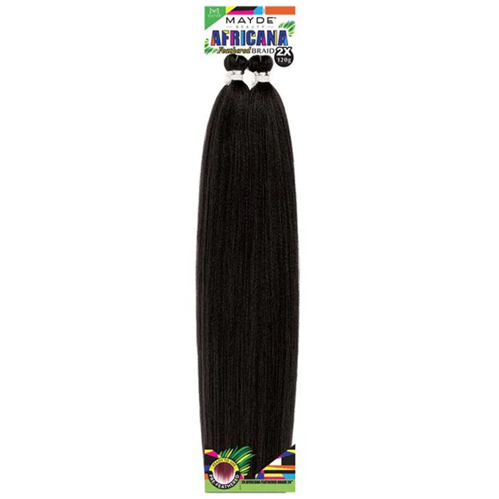 Mayde Beauty Africana Pre-Feathered Crochet Braid - 2X STRAIGHT 24"/32"