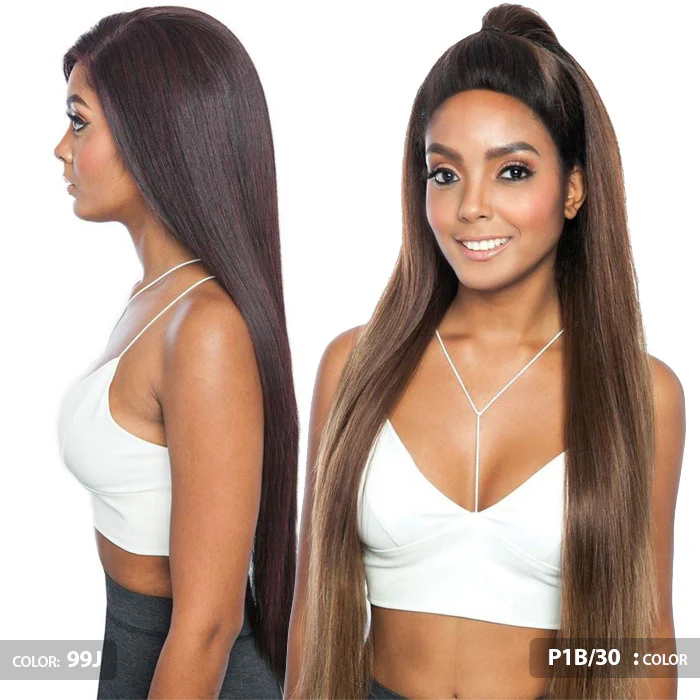Melanin Queen Brazilian Frontal Lace Tiger Eye 13x4 Wig - MLF02 YAKY SLEEK 30" - Image 2