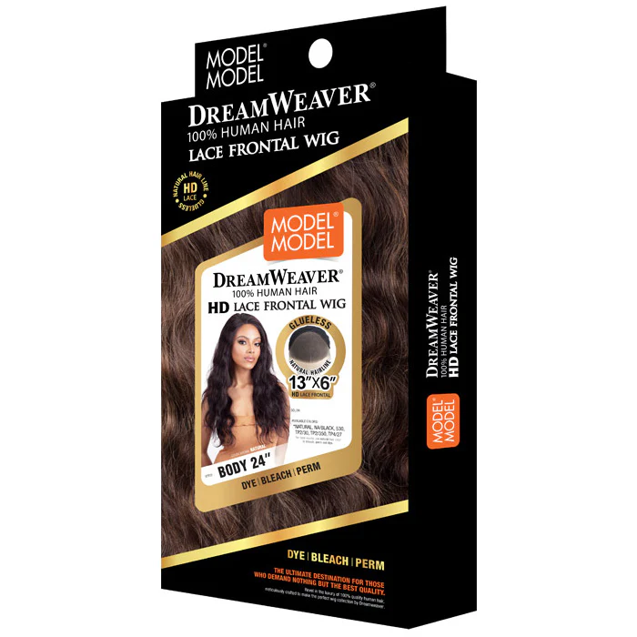Model Model Dream Weaver Glueless 100% Human Hair HD 13x6 Lace Frontal Wig - BODY 24" - Image 6