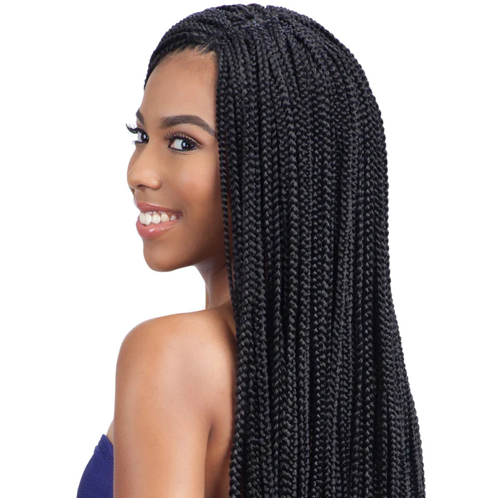 Model Model Glance Pre-Looped Crochet Braid - LONG SMALL BOX BRAID - Image 2