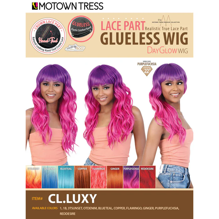 Motown Tress Day Glow Wig Glueless Lace Part Wig - LC.LUXY - Image 5