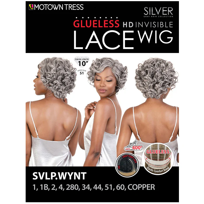 Motown Tress Silver Gray Hair Collection Glueless HD Lace Part Wig - SVLP.WYNT - Image 6