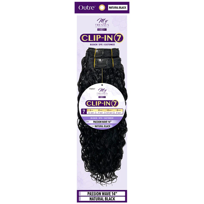 Outre 100% Unprocessed Human Hair 7pcs Clip-In Weave - PASSION WAVE 14"
