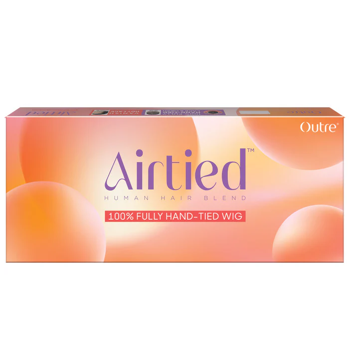 Outre Airtied Human Hair Blend Glueless 100% Fully Hand-Tied 13X6 HD Lace Front Wig - HHB-GLAM WAVES 28" - Image 6