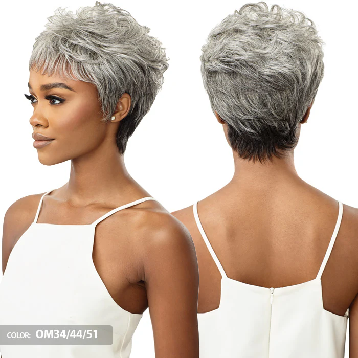 Outre Fab & Fly 100% Human Hair Full Cap Wig Gray Glamour - THEODORA - Image 3