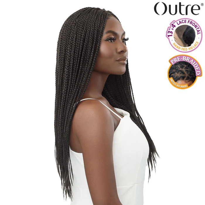 Outre Pre-Braided HD 13X4 Box Braids HD Lace Front Wig - KNOTLESS SQUARE PART BRAIDS 26" - Image 3