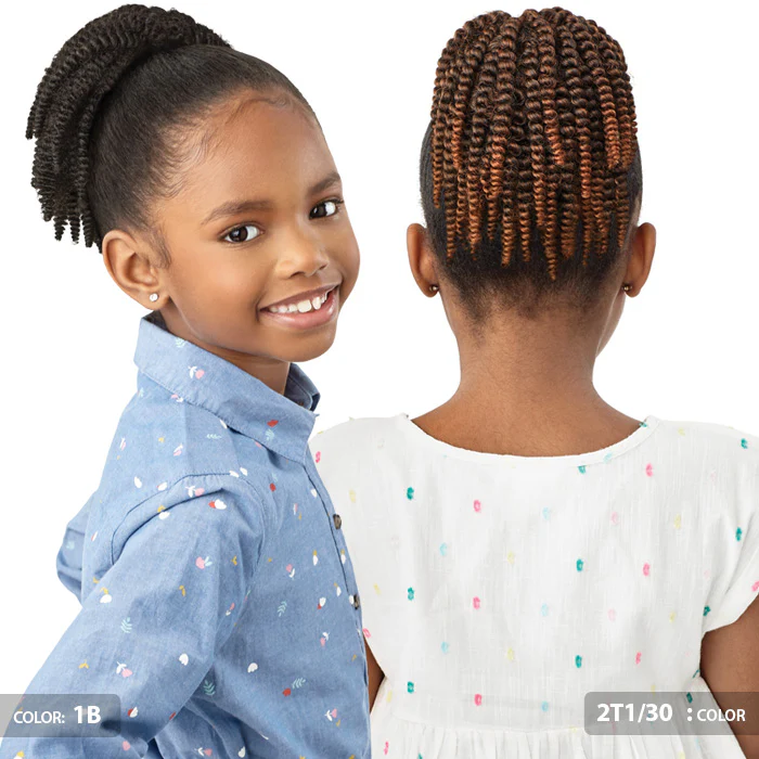 Outre Lil Looks Kids Fluffed Drawstring Ponytail - SPRING TWIST 8" - Image 2