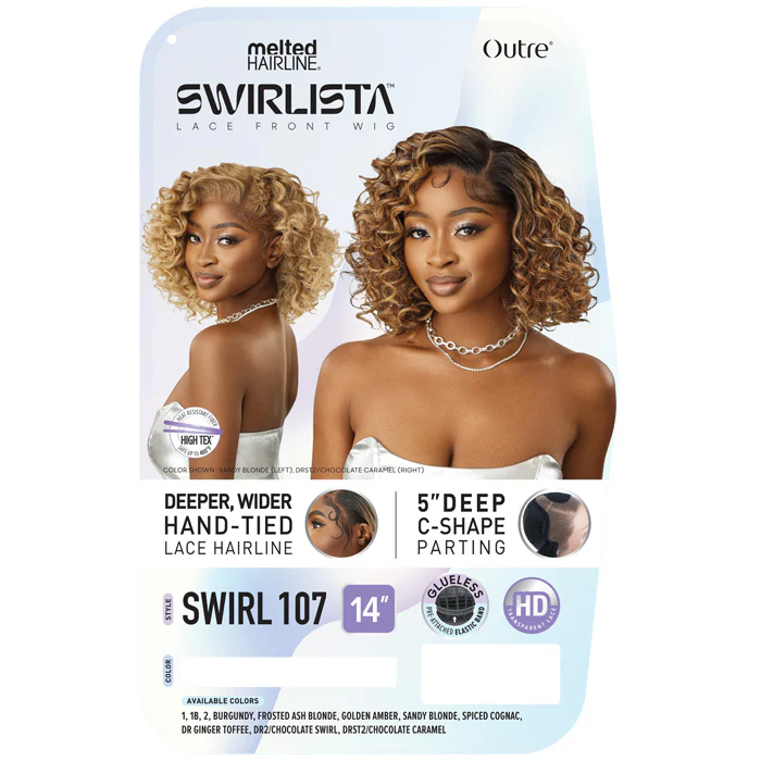 Outre Melted Hairline Swirlista Glueless HD Lace Front Wig - SWIRL 107 - 5" C-Shape Parting - Image 4