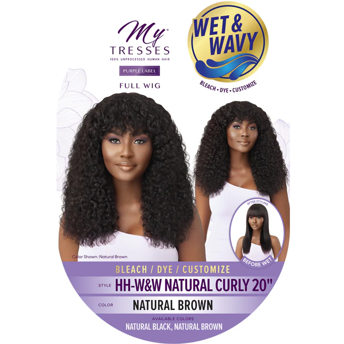 Outre Mytresses 100% Unprocessed Human Hair Wet & Wavy Full Wig - NATURAL CURLY 20 - Image 5
