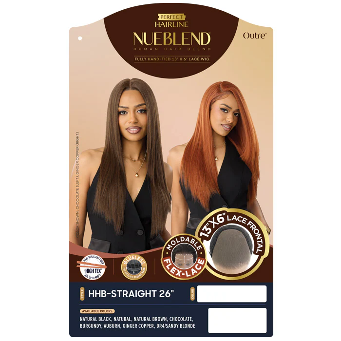 Outre Perfect Hairline Nueblend Human Hair Blend Glueless Flex-Lace 13x6 Lace Frontal Wig - HHB-STRAIGHT 26" - Image 4