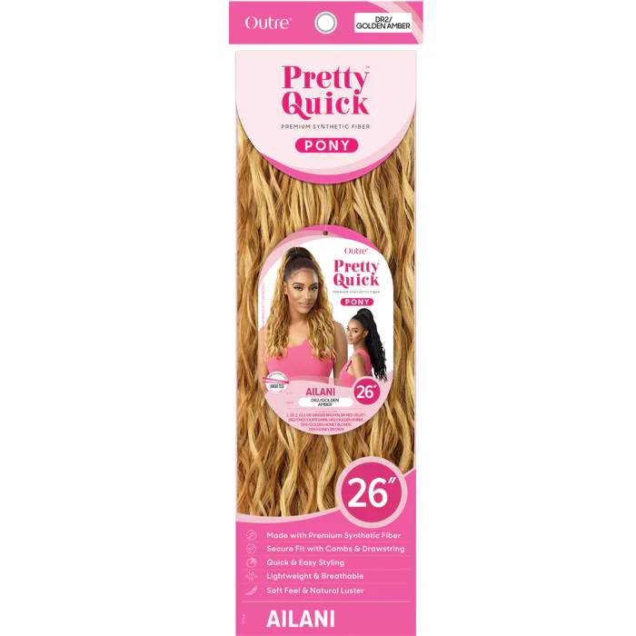 Outre Pretty Quick Drawstring Ponytail - AILANI 26" - Image 5