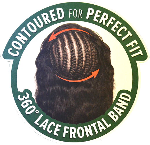 Outre Simply 100% Non Processed Human Hair 360 Silk Lace Frontal Band Hair Piece - NATURAL BODY 14"-16" - Image 4