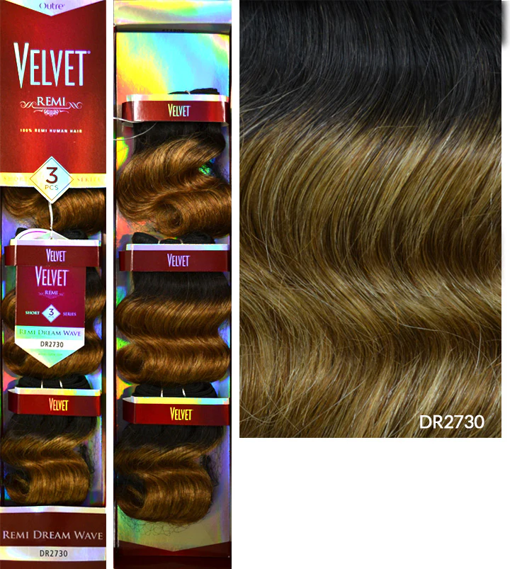 Outre Velvet Short Series 100% Remi Human Hair Weave - DREAM WAVE 3 Pcs - Image 2