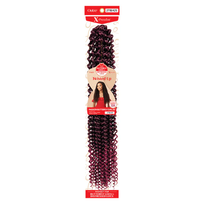 Outre X-Pression Twisted Up Crochet Braid - PASSION BUTTERFLY CURL 20" - Image 2