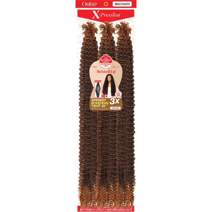 Outre X-Pression Twisted Up Crochet Braids - 3X SPRINGY BOHEMIAN TWIST 30" - Image 2