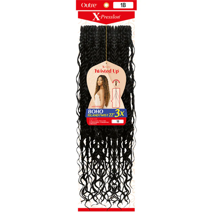 Outre X-Pression Twisted Up Pre-Loop Crochet Braid - BOHO ISLAND TWIST 22" 3X - Image 3