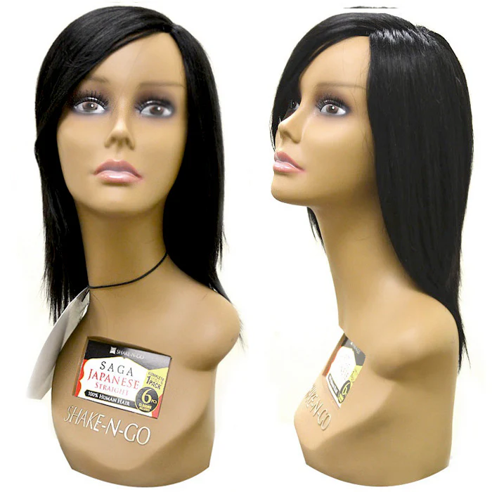Saga 100% Human Hair Weave and Closure - JAPANESE STRAIGHT 6 Pcs 10S" - Image 2
