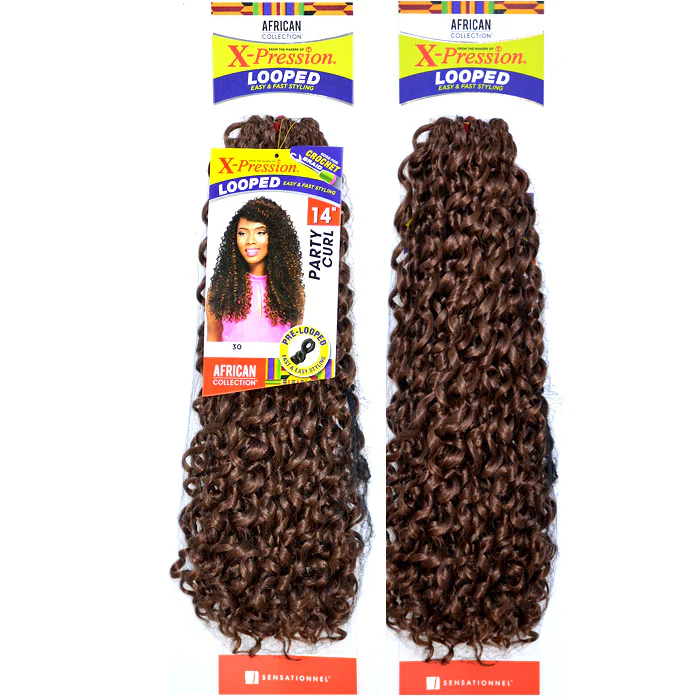 Sensationnel African Collection X-Pression Pre-Looped Crochet Braid - PARTY CURL 14" - Image 3