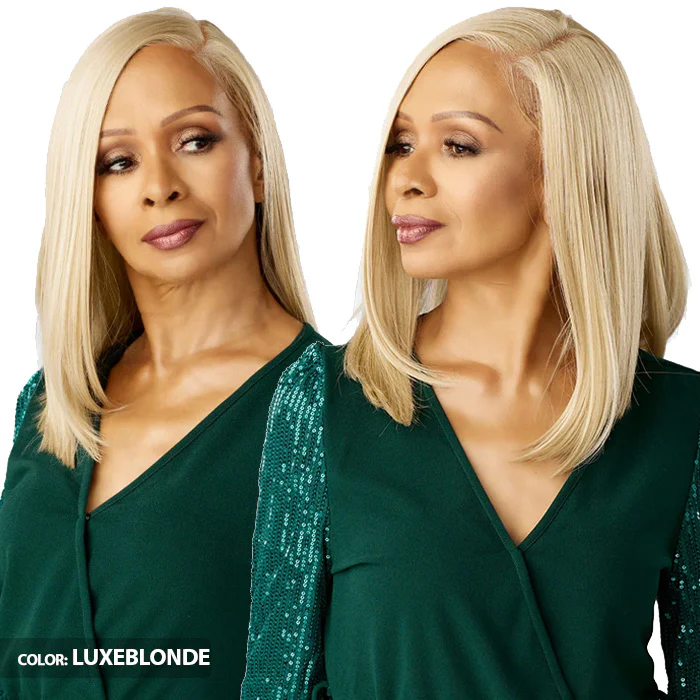 Sensationnel Bare Lace Platinum Glow Glueless Human Hair Blend 13x6 Hand-Made Lace Front Wig - EMMELINE - Image 3