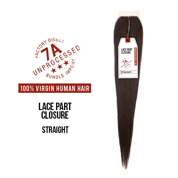 Sensationnel Bare & Natural 100% Virgin Remi Human Hair 4x4 Lace Part Closure - 7A STRAIGHT 10/14/18" - Image 2