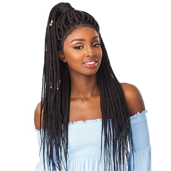Sensationnel Cloud 9 Swiss Lace Multi-Parting 4x4 Swiss Lace Wig - BOX BRAID LARGE - Image 3