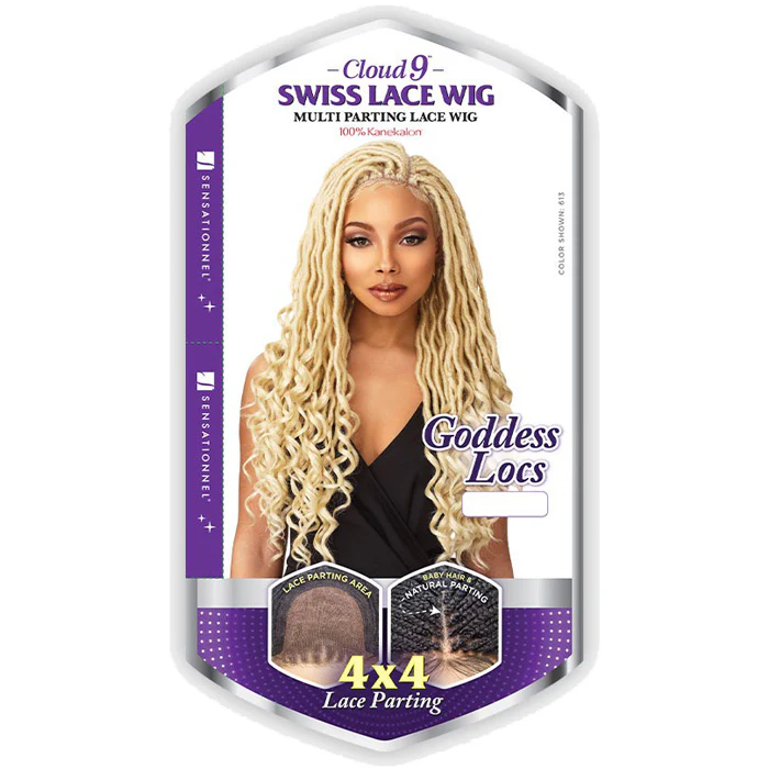 Sensationnel Cloud 9 Synthetic 4x4 Part Swiss Lace Wig GODDESS LOCS - Image 6