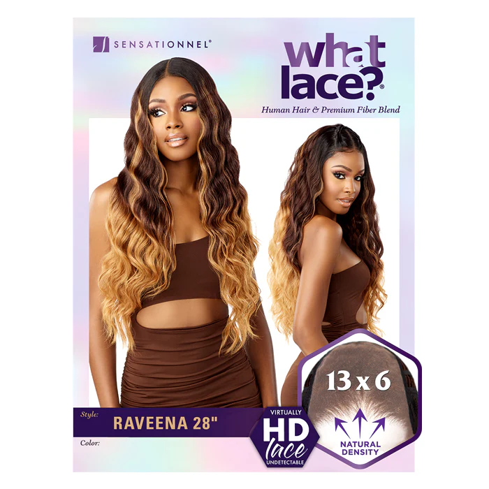 Sensationnel What Lace Human Hair Blend 13x6 HD Lace Front Wig - RAVEENA 28 - Image 5