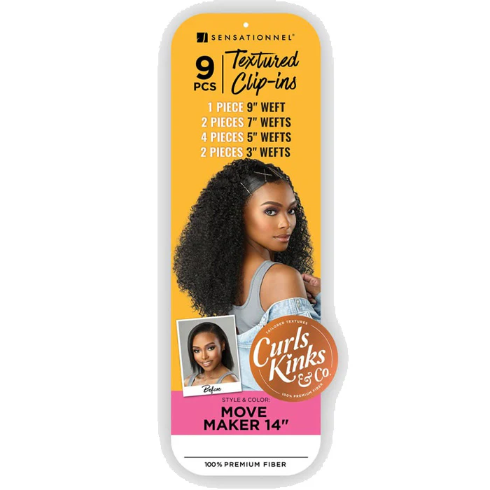 Sensationnel Curls Kinks & Co Textured Clip-In Weave - MOVE MAKER 14" - Image 6