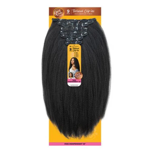 Sensationnel Curls Kinks & Co Textured Clip-Ins Weave 9 PCS - MISS INDEPENDENT 18" - Image 5