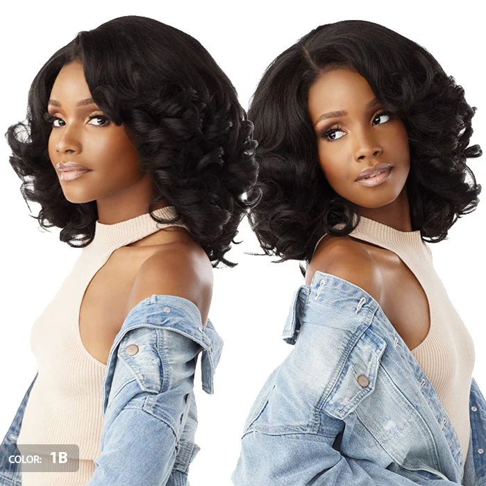 Sensationnel Curls Kinks Textured Lace Kinky Edges Glueless HD Lace Front Wig - Y-PART KINKY VOLUME CURL 14" - Image 3